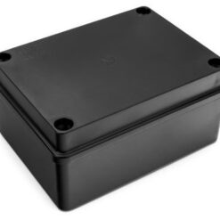 S-BOX216C Hermetinė instaliacinė dėžutė virštinkinė 120x80x50mm IP65, juoda, atspari UV
