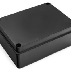 S-BOX416C Hermetinė instaliacinė dėžutė virštinkinė 190x140x70mm IP65, juoda, atspari UV