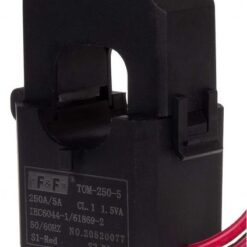 TOM-250-5 Srovės transformatorius, atsegamas 250/5A 23x24mm, 1 klasė