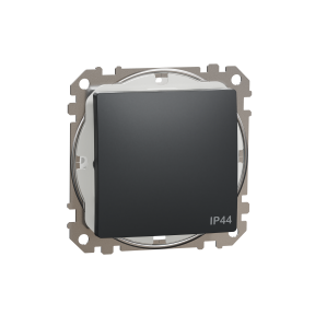 SDD214106 1 klavišo perjungiklis be rėmelio, IP44, antracito spalvos Sedna Design