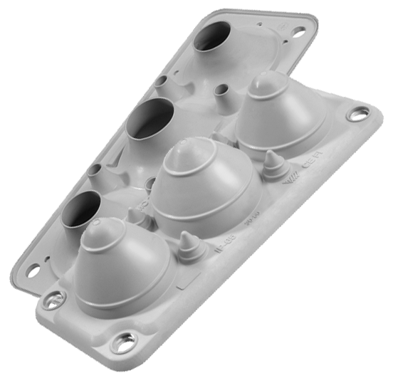 MC3/7 Daugiavietis sandariklis IP67 RAL7035 4x14/2x54/1x60 (MBA1C07G11)