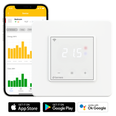 Terneo sx Termostatas Wi-Fi +5..45 °C 16A