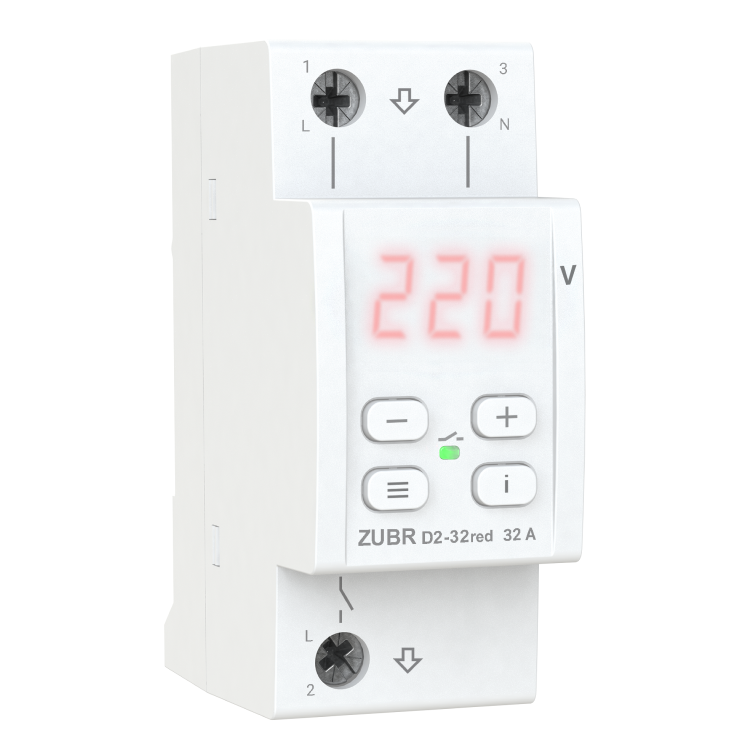 CV2-40 Įtampos kontrolės relė su srovės kontrole 1F 1NO 40A 8800VA