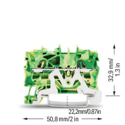 Alternative view of 2002-1207 įžeminimo rinklė 2x2.5(4)mm2 geltona/žalia