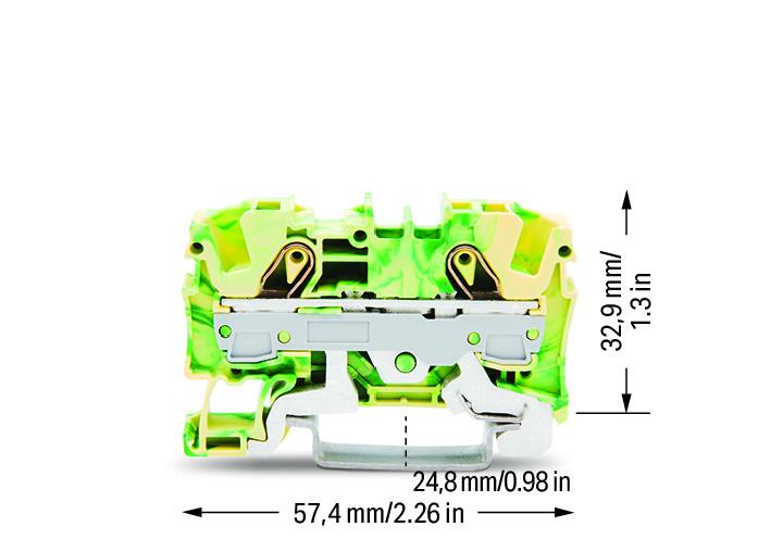 2006-1207 įžeminimo rinklė 2x6(10)mm2 geltona/žalia - Image 2