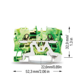 Alternative view of 2004-1207 įžeminimo rinklė 2x4(6)mm2 geltona/žalia
