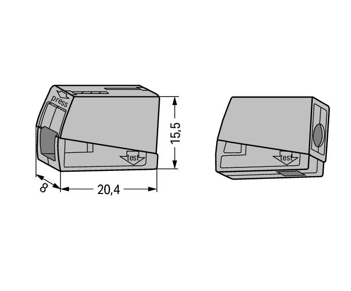 224-112 šviestuvo jungtis 2x1-2.5mm2 (100vnt.) WAGO - Image 2