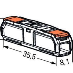 Alternative view of 221-2411 Universali laidų jungtis Inline 2x0.2-4mm2 32A (60vnt.)  WAGO