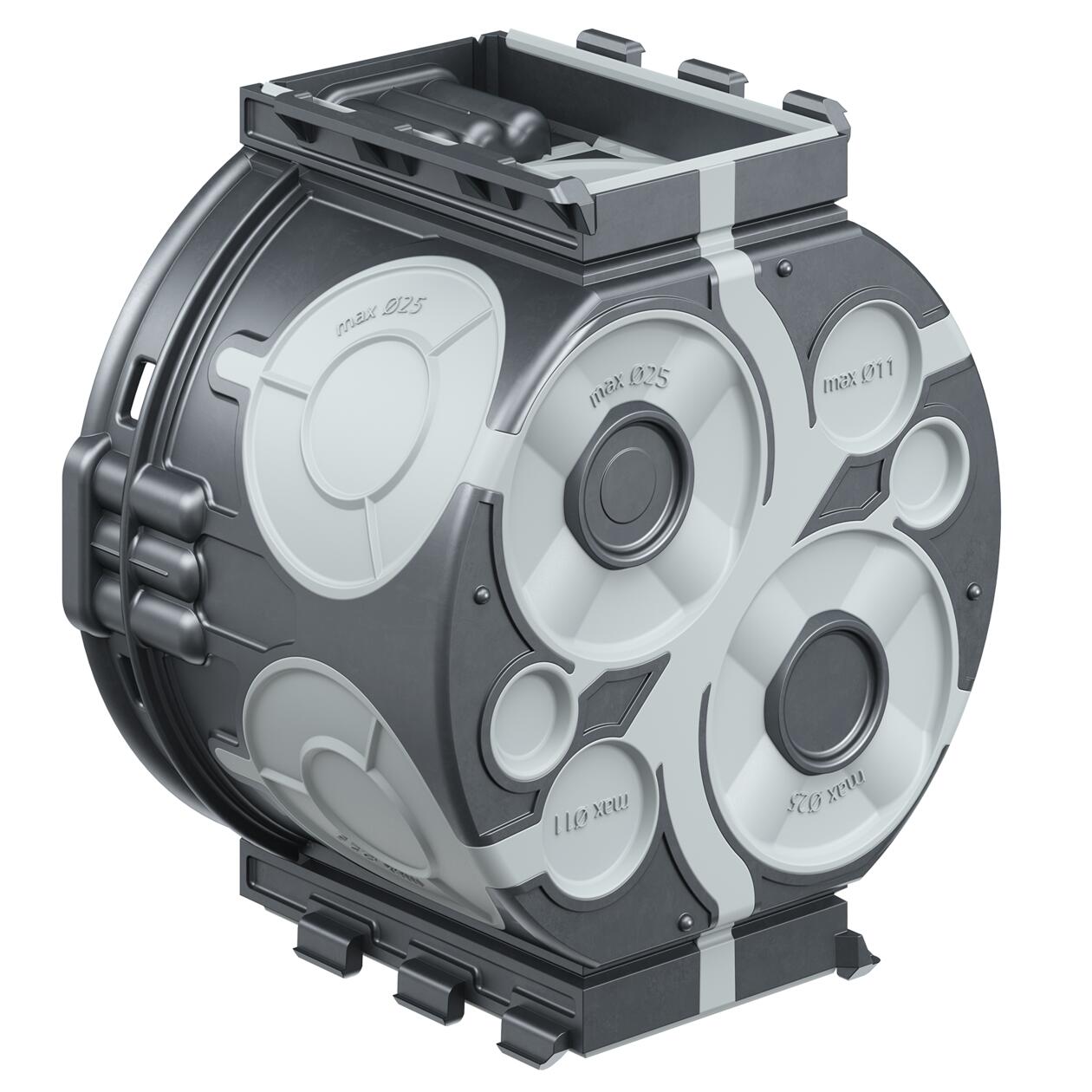1055-21 Potinkinė dėžutė D-60mm, H-46mm, su gumine tarpine, sujungiama KAISER - Image 2