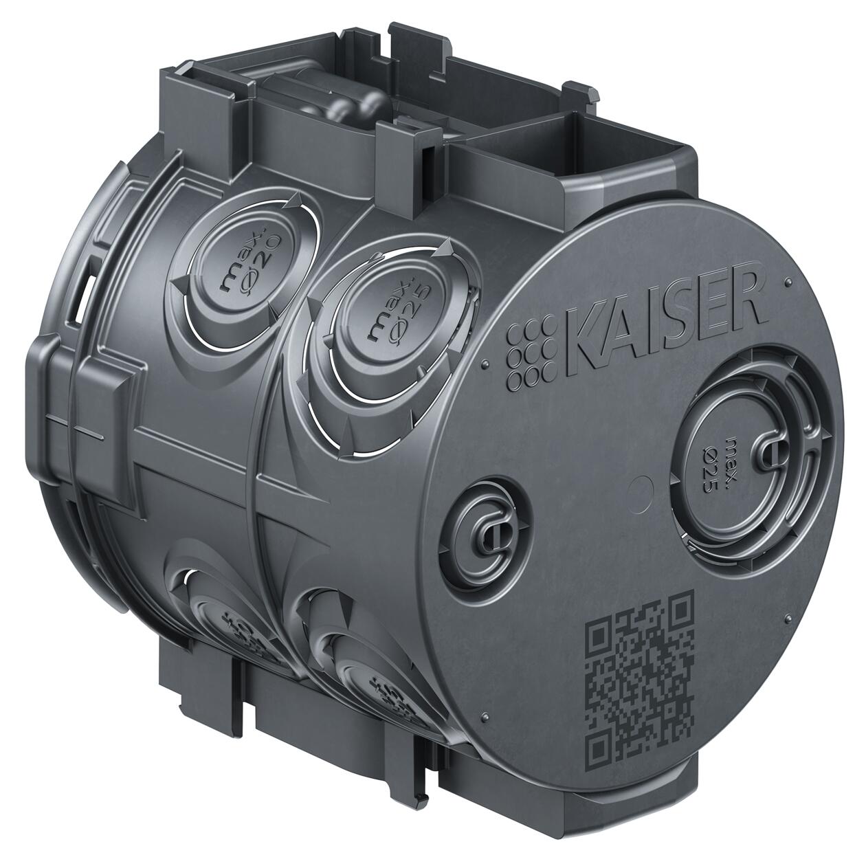 1555-04 Potinkinė dėžutė D-60mm,H-66mm pagilinta, sujungiama KAISER - Image 2