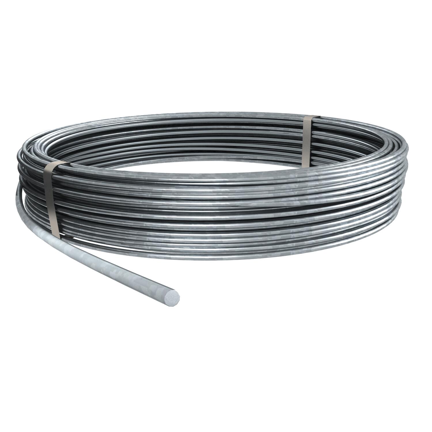 5021081 RD8-FT plieninė cinkuota viela d=8mm, 125 m rulonas,(~50kg) St FT