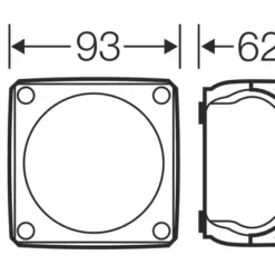Alternative view of DK 0200 B Dėžutė 93x93x62mm IP66, juoda