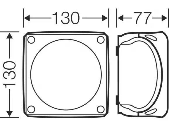 DK 0600 G Dėžutė 130x130x77mm IP66, pilka - Image 2