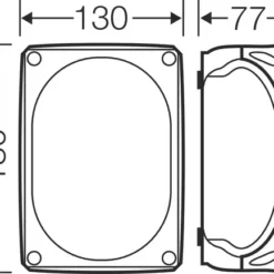 Alternative view of DK 1000 B Dėžutė 180x130x77mm IP66, juoda