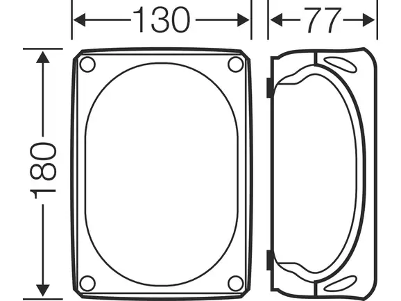 DK 1000 B Dėžutė 180x130x77mm IP66, juoda - Image 2