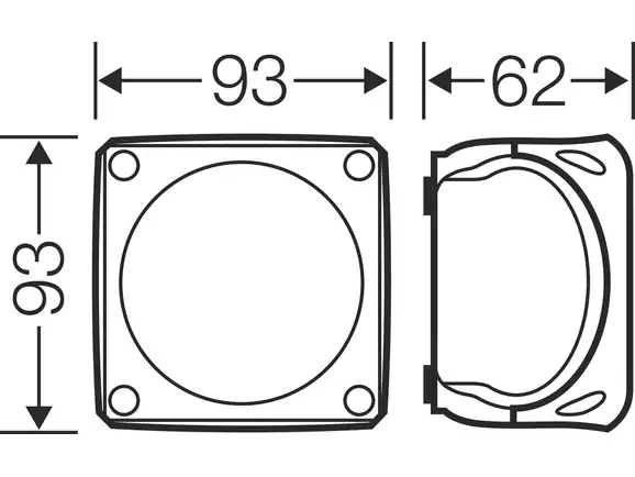 DK 0200 B Dėžutė 93x93x62mm IP66, juoda - Image 2