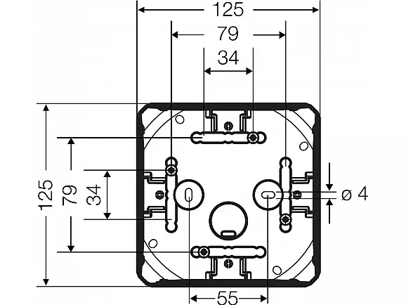 DK 0600 G Dėžutė 130x130x77mm IP66, pilka - Image 3
