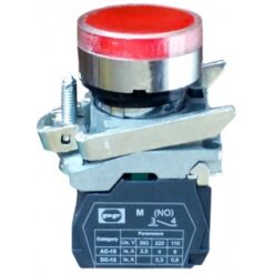 Mygtukinis jungiklis LED FP PCPI raudonas 1NC IP40 230V