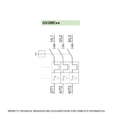Alternative view of GV2-ME02 variklio automatinis jungiklis 0.16-0.25A 0.06kW