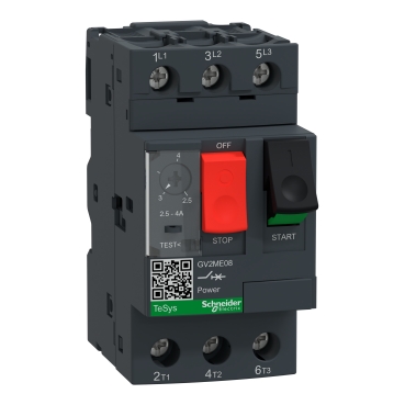 GV2-ME08 variklio automatinis jungiklis 2.5-4A 1.1-1.5kW