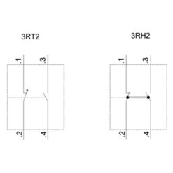 Alternative view of 3RH29111HA11 Papildomas kontaktas kontaktoriui 1NO+1NC