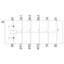Alternative view of 3RT20241AP00 Kontaktorius 5,5kW 3polis 230VAC 1NO+1NC