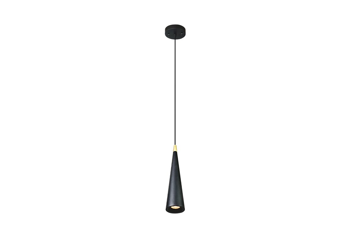 GTV-4410 EVI 1*GU10 IP20 Ø 8cm pakabinamas juodas šviestuvas