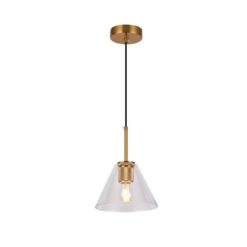 GTV-8037 GIGLAS 2  1*E27 IP20 Ø 18 cm pakabinamas auksinis šviestuvas