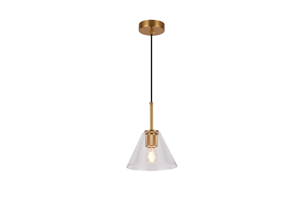 GTV-8037 GIGLAS 2 1*E27 IP20 Ø 18 cm pakabinamas auksinis šviestuvas