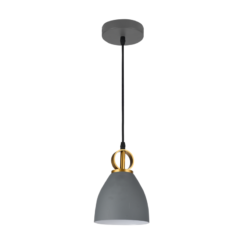 GTV-3321 KERALA 1*E27 IP20 Ø 16 cm pakabinamas pilkas šviestuvas