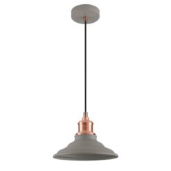 GTV-8854 LORET M 1*E27 IP20 Ø 20,5 cm pakabinamas pilkas šviestuvas