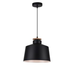 GTV-2911 MARGUS 1*E27 IP20 Ø 30 cm pakabinamas juodas šviestuvas