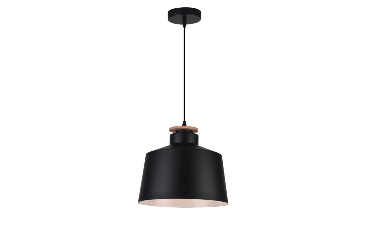 GTV-2911 MARGUS 1*E27 IP20 Ø 30 cm pakabinamas juodas šviestuvas