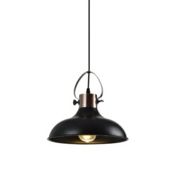 GTV-2363 MEES 1*E27 IP20 Ø 30 cm pakabinamas juodas šviestuvas