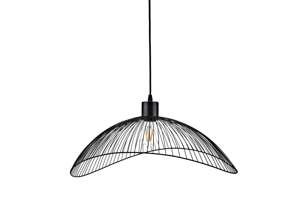 GTV-4137 RETO 1 1*E27 IP20 Ø 40 cm pakabinamas juodas šviestuvas