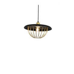 GTV-3444 TULIP  1*E27 IP20 Ø 36 cm pakabinamas juodas/auksinis šviestuvas