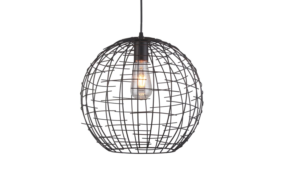 GTV-6996 VIELA 2 1*E27 IP20 Ø 35 cm pakabinamas juodas/auksinis šviestuvas