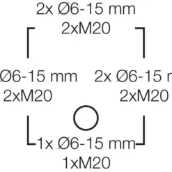Alternative view of DK 0200 G Dėžutė 93x93x62mm IP66, pilka