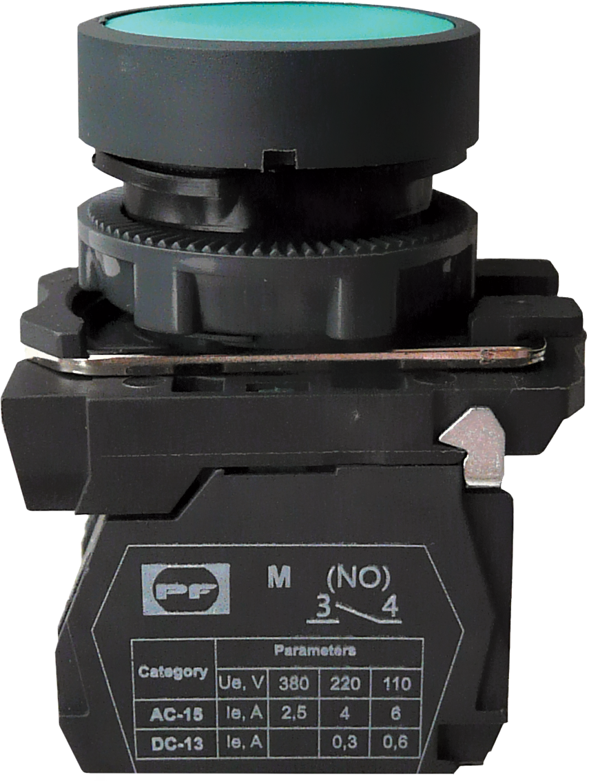 FP PCP 1NO IP40 mygtukinis jungiklis juoda