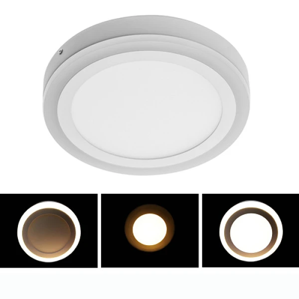 LED TWINS 16W (12W+4W) 1140 lm IP40 3000K šviestuvas 3 metai garantija - Image 2