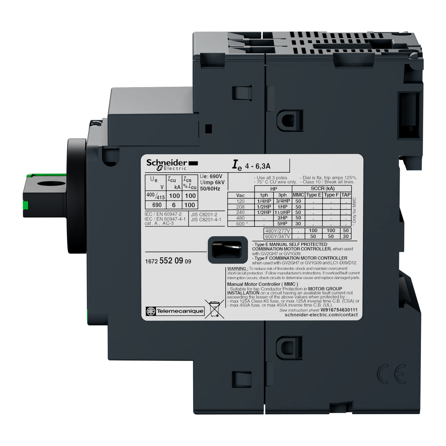GV2P22 TeSys Deca Variklio automatinis jungiklis 20-25A - Image 4