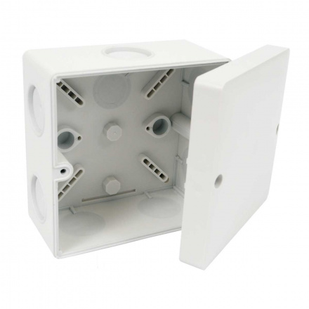 KSK 100 dėžutė 101x101x61mm IP66, įvadai 1xD20 ir 7xD25, pilka RAL7035, KA
