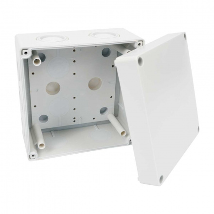 KSK 125 dėžutė 126x126x74mm IP66; įvadai 4xD20, 6xD25, 5xD32; pilka RAL7035, KA