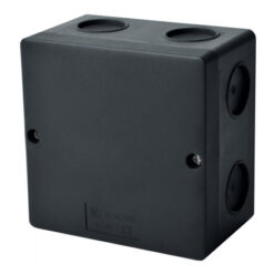 KSK 100_FA dėžutė 101x101x61mm IP66, įvadai 1xD20 ir 7xD25, juoda, FA