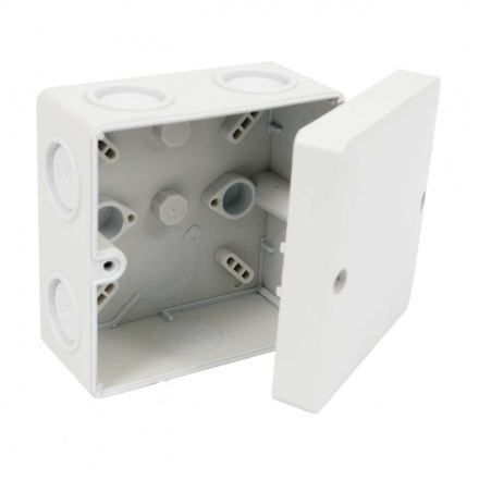 KSK 80 dėžutė 81x81x50mm IP66, 8xD20, pilka RAL7035, KA