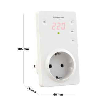 SR1 red Įtampos kontrolės relė į kištukinį lizdą 1F 1NO 16A apatinė 120-210V, viršutinė 220-280V - Image 5
