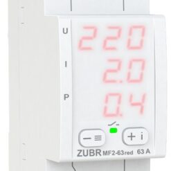 MF2-63 red Daugiafunkcinė įtampos kontrolės relė 1F 1NO 63A apatinė 120-210V, viršutinė 220-280V