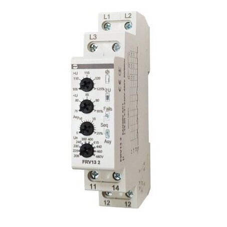FRV132 3F įtampos kontrolės relė 3x208-480VAC 8A 1C/O DIN 1mod