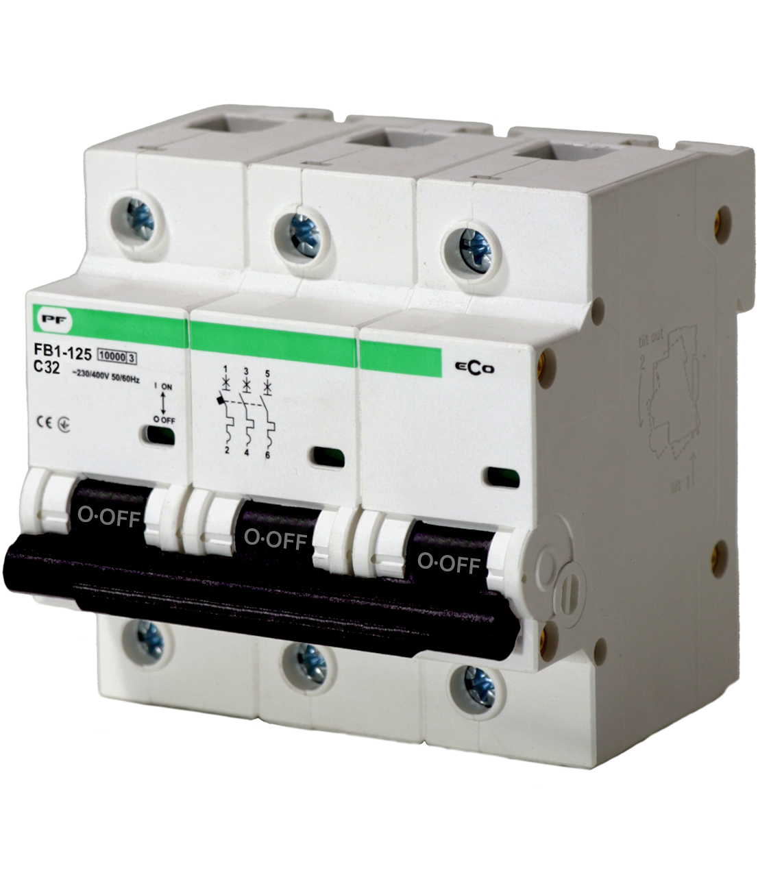 FB1-63 ECO Automatinis jungiklis 3P C 3A 6kA