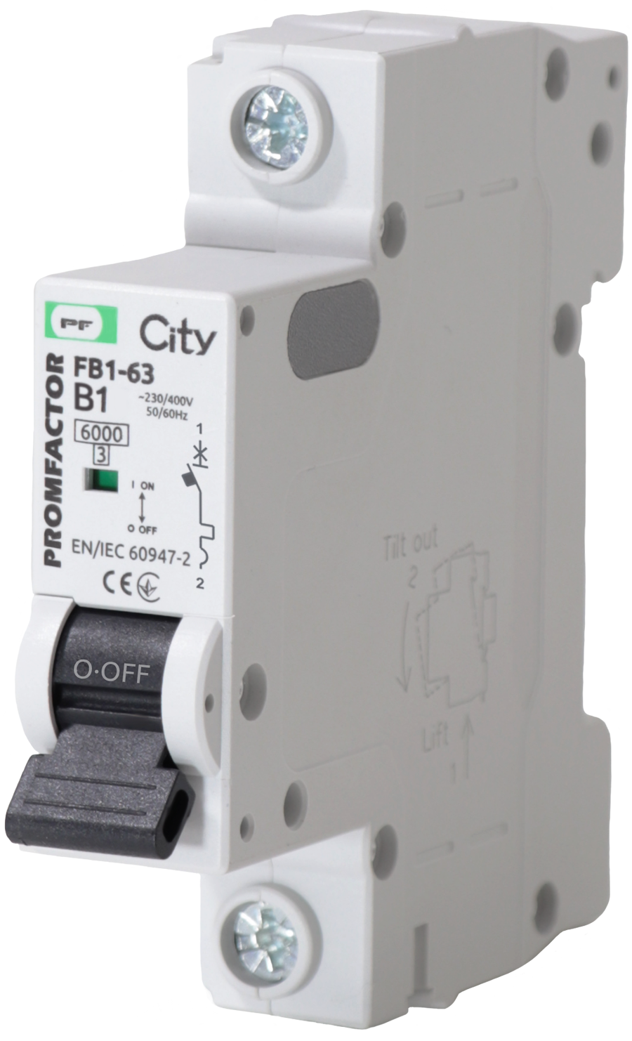 FB1-63 City Automatinis jungiklis B 1P 1A 6kA